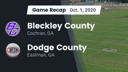 Recap: Bleckley County  vs. Dodge County  2020