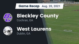 Recap: Bleckley County  vs. West Laurens  2021