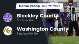 Recap: Bleckley County  vs. Washington County  2021