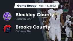 Recap: Bleckley County  vs. Brooks County  2022