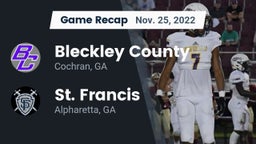 Recap: Bleckley County  vs. St. Francis  2022