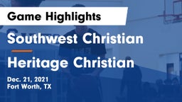 Southwest Christian  vs Heritage Christian Game Highlights - Dec. 21, 2021