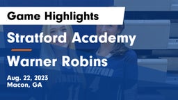 Stratford Academy  vs Warner Robins   Game Highlights - Aug. 22, 2023