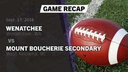 Recap: Wenatchee  vs. Mount Boucherie Secondary 2016