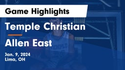 Temple Christian  vs Allen East  Game Highlights - Jan. 9, 2024