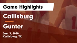 Callisburg  vs Gunter  Game Highlights - Jan. 3, 2020