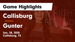 Callisburg  vs Gunter  Game Highlights - Jan. 28, 2020