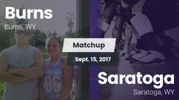 Matchup: Burns  vs. Saratoga  2017