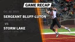Recap: Sergeant Bluff-Luton  vs. Storm Lake  2015
