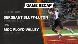 Recap: Sergeant Bluff-Luton  vs. MOC-Floyd Valley  2015