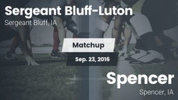 Matchup: Sergeant Bluff-Luton vs. Spencer  2016