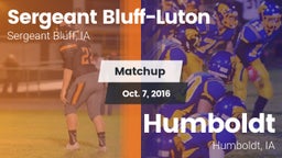 Matchup: Sergeant Bluff-Luton vs. Humboldt  2016