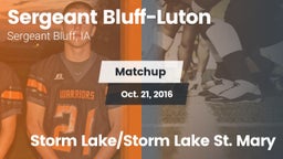 Matchup: Sergeant Bluff-Luton vs. Storm Lake/Storm Lake St. Mary 2016
