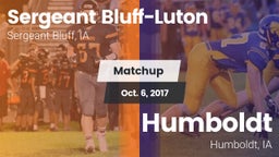 Matchup: Sergeant Bluff-Luton vs. Humboldt  2017