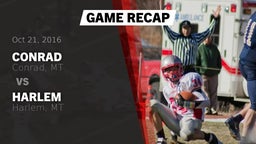 Recap: Conrad  vs. Harlem  2016