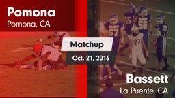 Matchup: Pomona  vs. Bassett  2016
