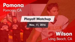 Matchup: Pomona  vs. Wilson  2016
