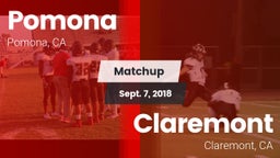 Matchup: Pomona  vs. Claremont  2018