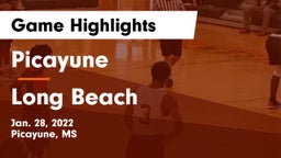 Picayune  vs Long Beach  Game Highlights - Jan. 28, 2022