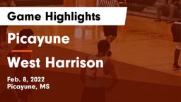 Picayune  vs West Harrison  Game Highlights - Feb. 8, 2022