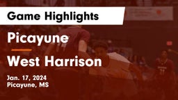 Picayune  vs West Harrison  Game Highlights - Jan. 17, 2024