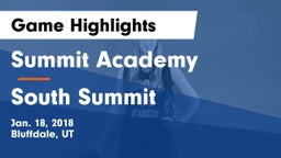Summit Academy  vs South Summit  Game Highlights - Jan. 18, 2018