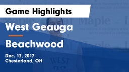 West Geauga  vs Beachwood  Game Highlights - Dec. 12, 2017