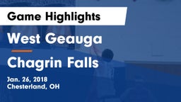 West Geauga  vs Chagrin Falls  Game Highlights - Jan. 26, 2018