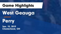 West Geauga  vs Perry  Game Highlights - Jan. 15, 2019