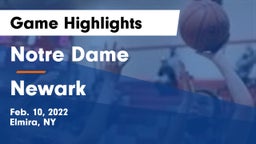 Notre Dame  vs Newark  Game Highlights - Feb. 10, 2022