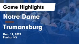 Notre Dame  vs Trumansburg Game Highlights - Dec. 11, 2023