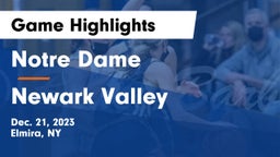 Notre Dame  vs Newark Valley  Game Highlights - Dec. 21, 2023