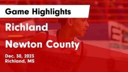 Richland  vs Newton County  Game Highlights - Dec. 30, 2023