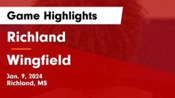 Richland  vs Wingfield Game Highlights - Jan. 9, 2024