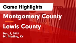 Montgomery County  vs Lewis County  Game Highlights - Dec. 2, 2019