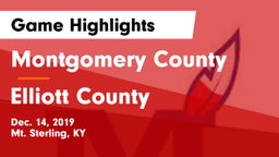 Montgomery County  vs Elliott County  Game Highlights - Dec. 14, 2019