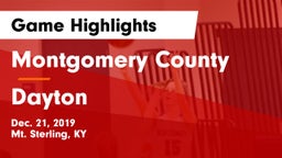 Montgomery County  vs Dayton  Game Highlights - Dec. 21, 2019