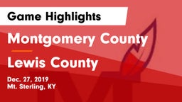 Montgomery County  vs Lewis County  Game Highlights - Dec. 27, 2019