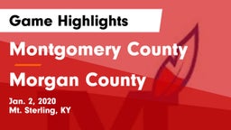 Montgomery County  vs Morgan County  Game Highlights - Jan. 2, 2020