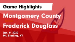 Montgomery County  vs Frederick Douglass Game Highlights - Jan. 9, 2020