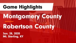 Montgomery County  vs Robertson County Game Highlights - Jan. 28, 2020
