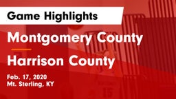 Montgomery County  vs Harrison County  Game Highlights - Feb. 17, 2020