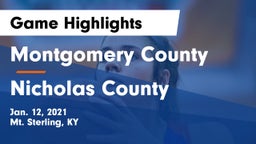 Montgomery County  vs Nicholas County  Game Highlights - Jan. 12, 2021