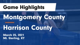 Montgomery County  vs Harrison County  Game Highlights - March 25, 2021