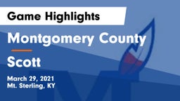 Montgomery County  vs Scott  Game Highlights - March 29, 2021