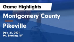 Montgomery County  vs Pikeville  Game Highlights - Dec. 21, 2021