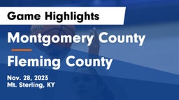 Montgomery County  vs Fleming County  Game Highlights - Nov. 28, 2023