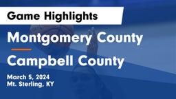 Montgomery County  vs Campbell County  Game Highlights - March 5, 2024