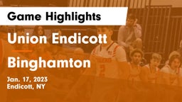 Union Endicott vs Binghamton  Game Highlights - Jan. 17, 2023