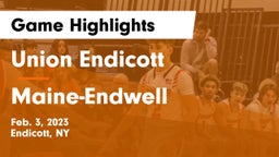 Union Endicott vs Maine-Endwell  Game Highlights - Feb. 3, 2023